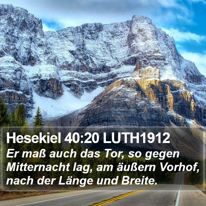 Hesekiel 40:20 LUTH1912 Bible Study