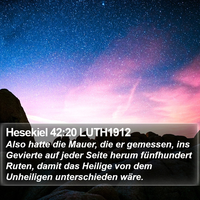 Hesekiel 42:20 LUTH1912 Bible Study