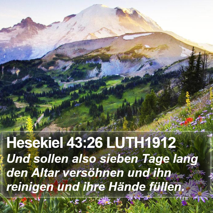 Hesekiel 43:26 LUTH1912 Bible Study