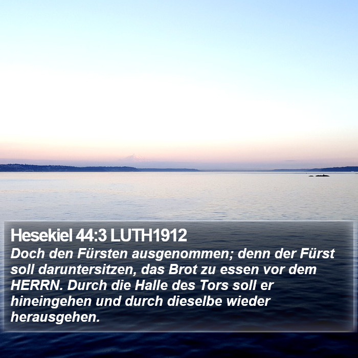 Hesekiel 44:3 LUTH1912 Bible Study