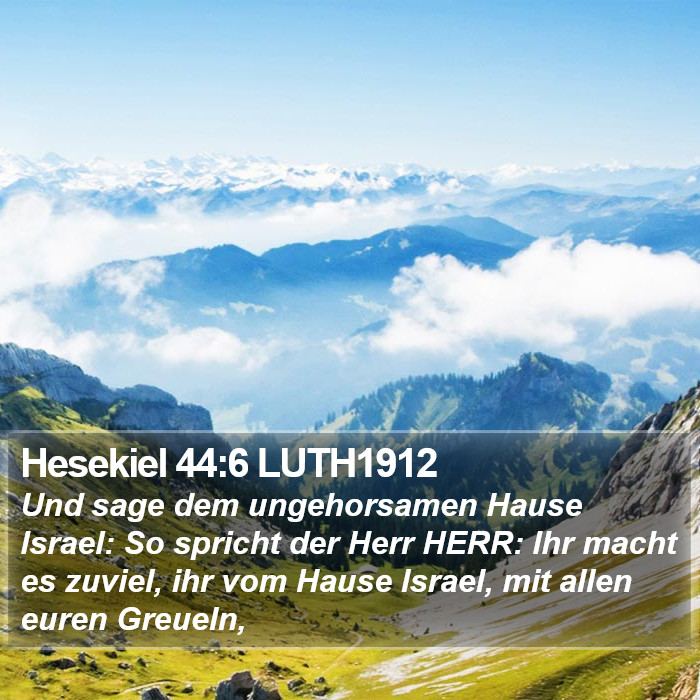 Hesekiel 44:6 LUTH1912 Bible Study