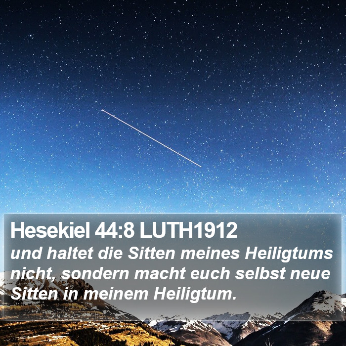 Hesekiel 44:8 LUTH1912 Bible Study