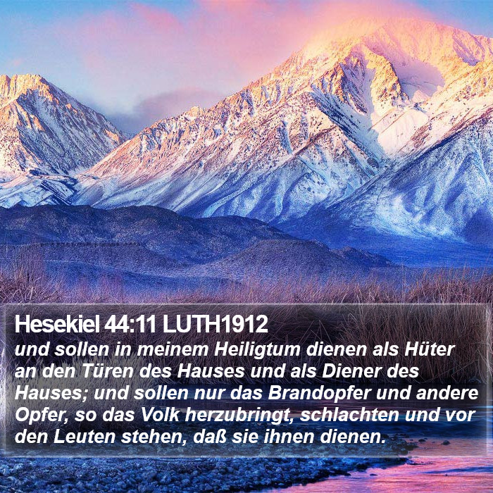 Hesekiel 44:11 LUTH1912 Bible Study