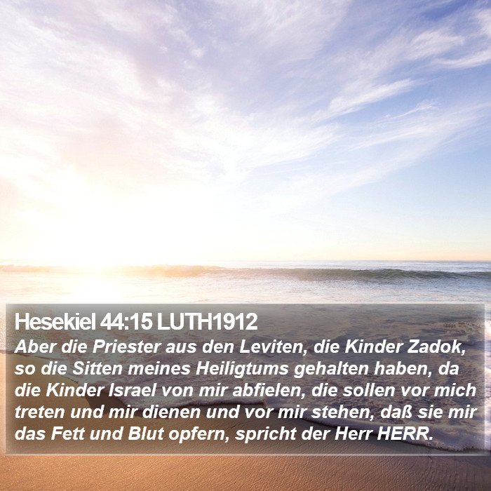 Hesekiel 44:15 LUTH1912 Bible Study