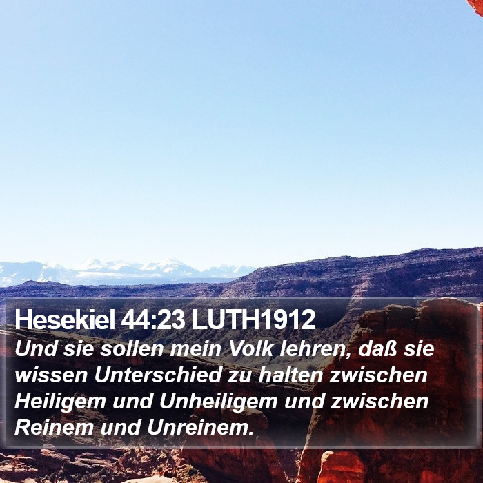 Hesekiel 44:23 LUTH1912 Bible Study