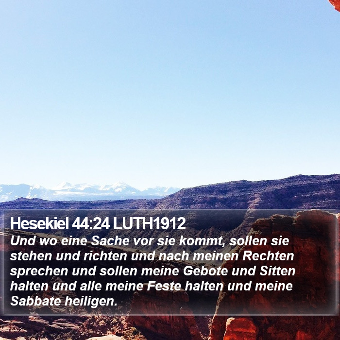 Hesekiel 44:24 LUTH1912 Bible Study