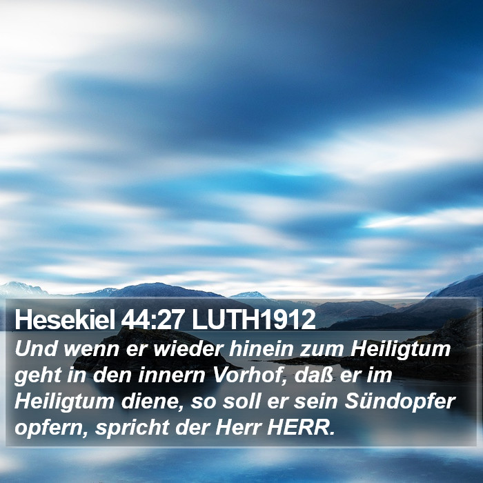 Hesekiel 44:27 LUTH1912 Bible Study