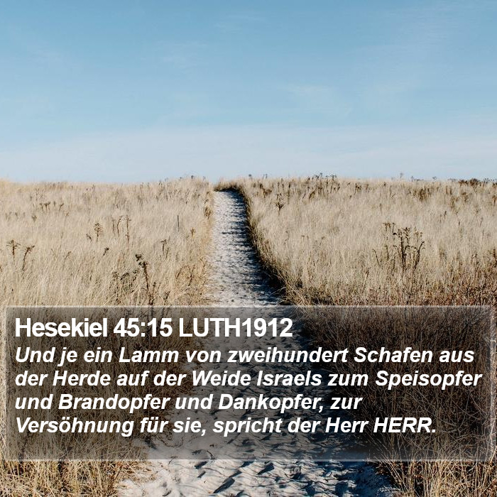 Hesekiel 45:15 LUTH1912 Bible Study