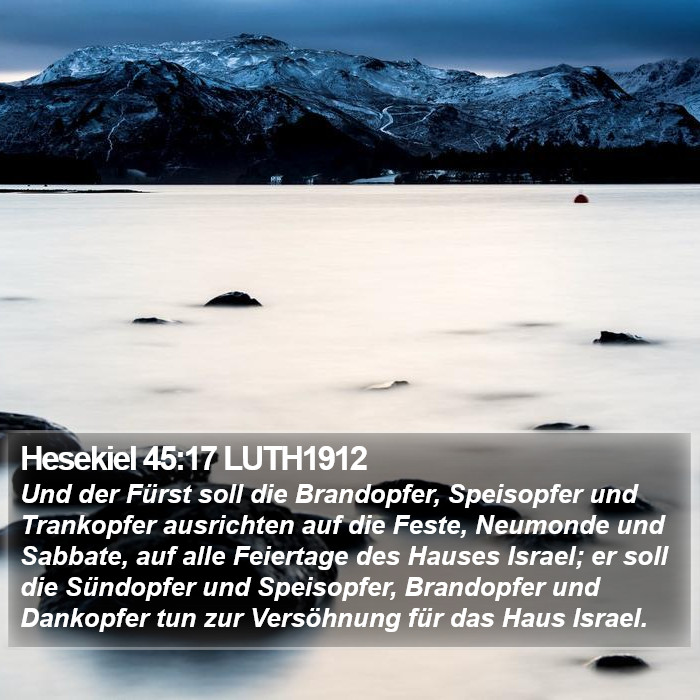 Hesekiel 45:17 LUTH1912 Bible Study