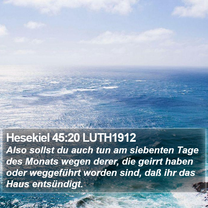 Hesekiel 45:20 LUTH1912 Bible Study
