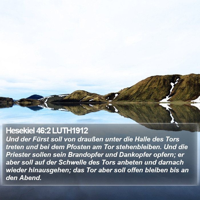 Hesekiel 46:2 LUTH1912 Bible Study