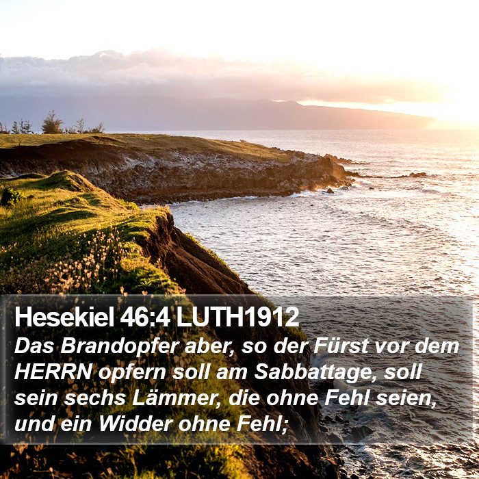 Hesekiel 46:4 LUTH1912 Bible Study