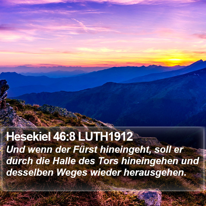 Hesekiel 46:8 LUTH1912 Bible Study