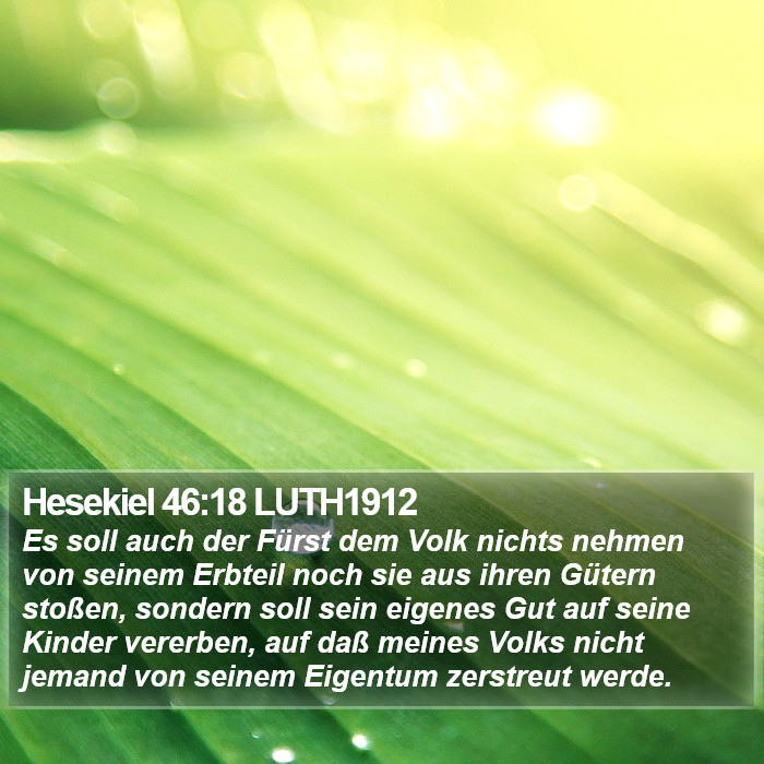 Hesekiel 46:18 LUTH1912 Bible Study