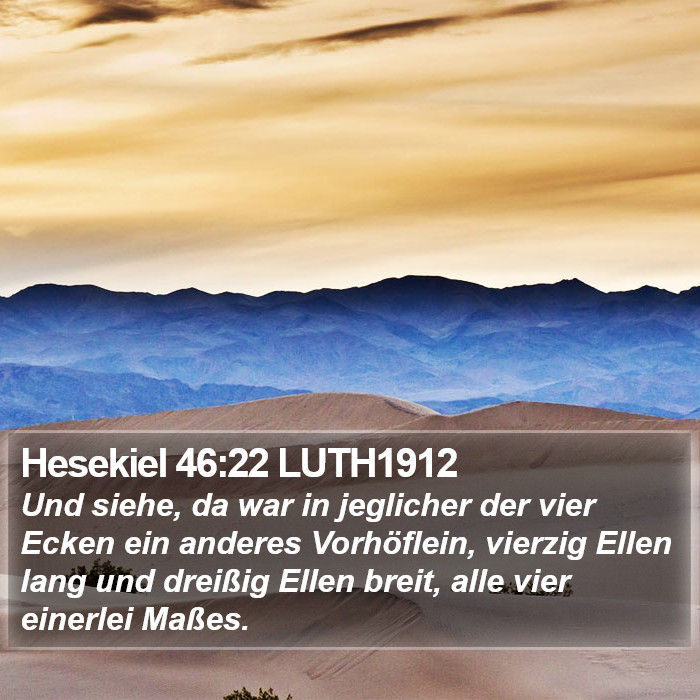 Hesekiel 46:22 LUTH1912 Bible Study