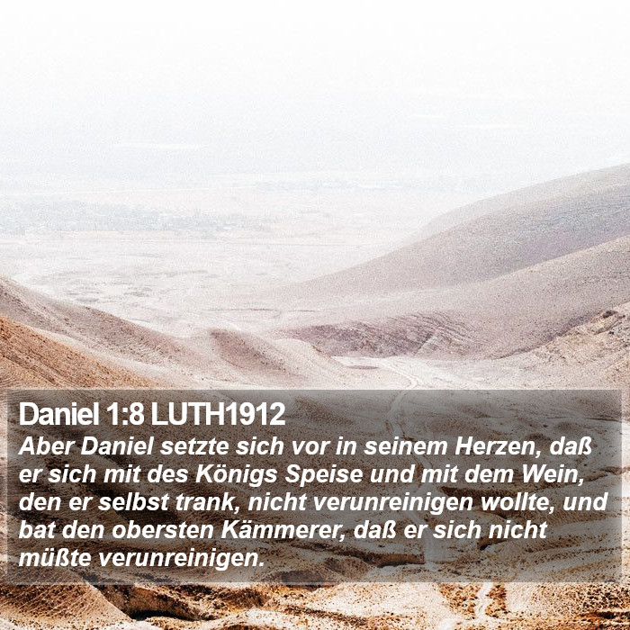 Daniel 1:8 LUTH1912 Bible Study