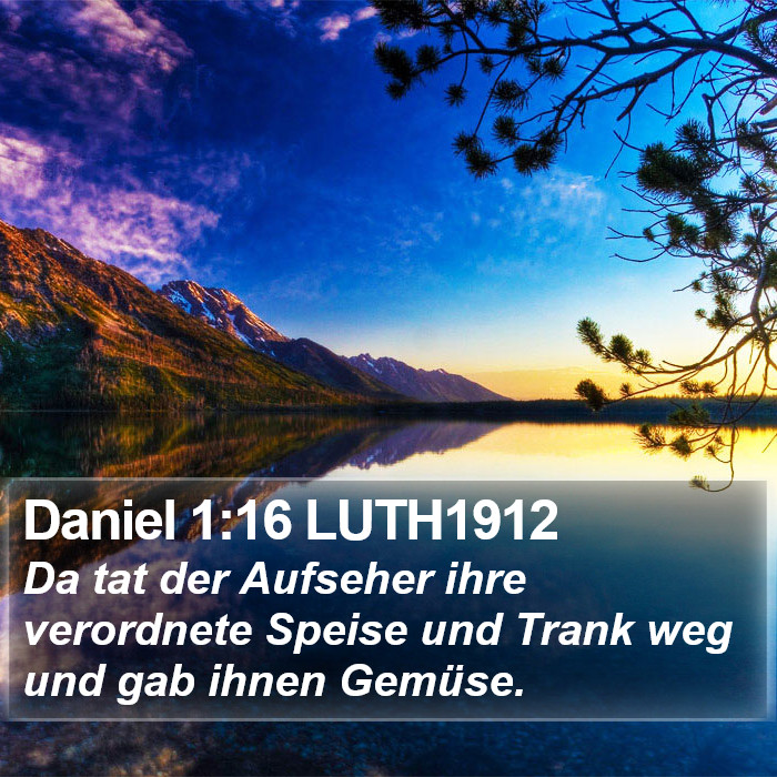 Daniel 1:16 LUTH1912 Bible Study