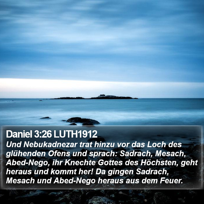 Daniel 3:26 LUTH1912 Bible Study