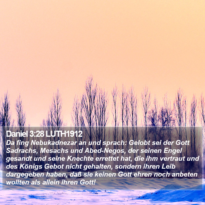 Daniel 3:28 LUTH1912 Bible Study