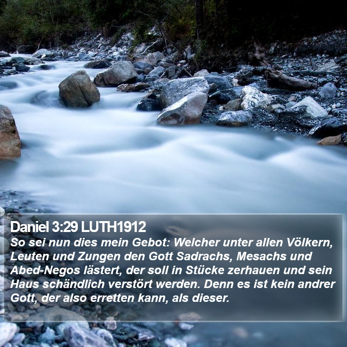 Daniel 3:29 LUTH1912 Bible Study