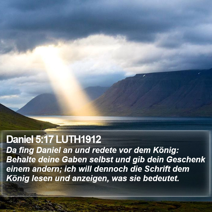 Daniel 5:17 LUTH1912 Bible Study