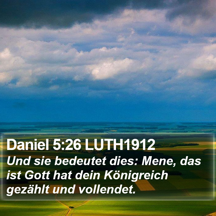 Daniel 5:26 LUTH1912 Bible Study