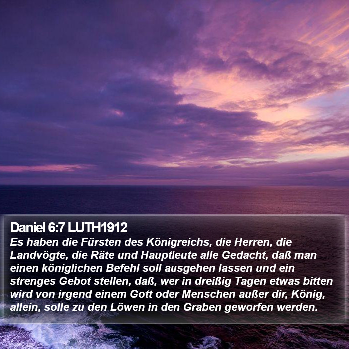 Daniel 6:7 LUTH1912 Bible Study