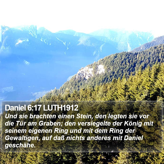 Daniel 6:17 LUTH1912 Bible Study
