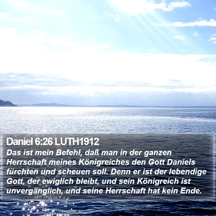 Daniel 6:26 LUTH1912 Bible Study