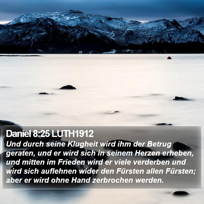 Daniel 8:25 LUTH1912 Bible Study