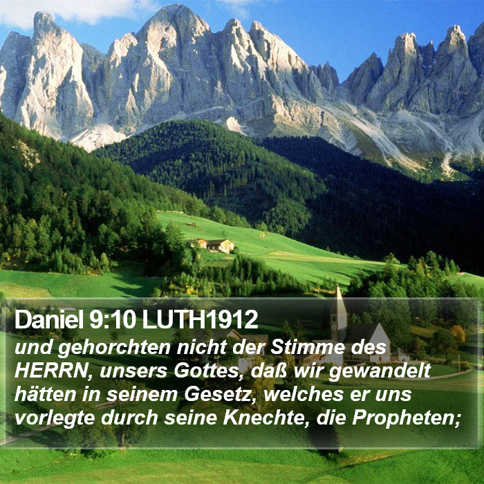 Daniel 9:10 LUTH1912 Bible Study
