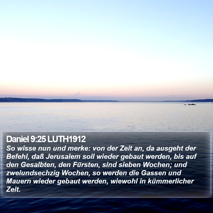 Daniel 9:25 LUTH1912 Bible Study