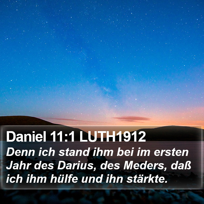 Daniel 11:1 LUTH1912 Bible Study