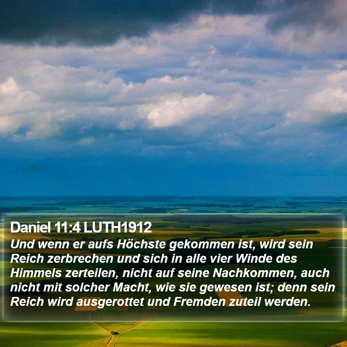 Daniel 11:4 LUTH1912 Bible Study