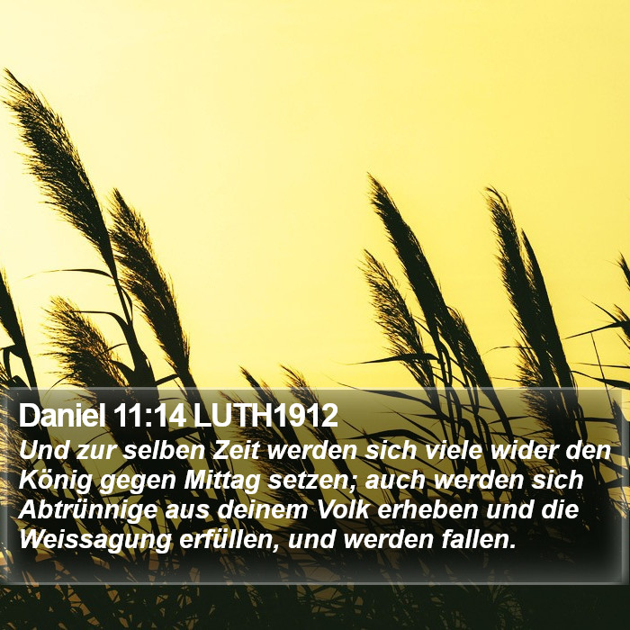 Daniel 11:14 LUTH1912 Bible Study