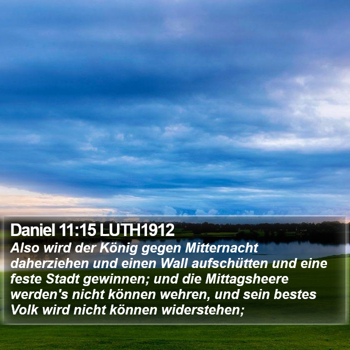 Daniel 11:15 LUTH1912 Bible Study