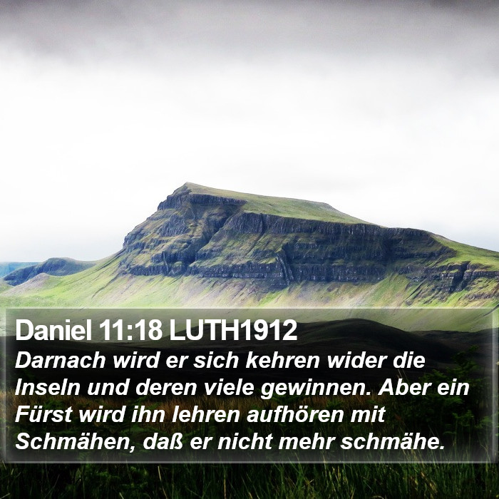 Daniel 11:18 LUTH1912 Bible Study
