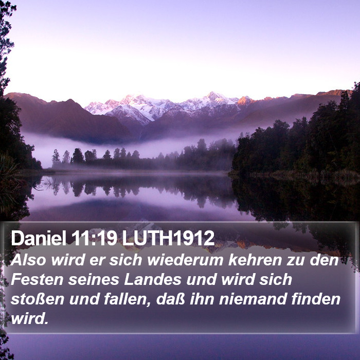 Daniel 11:19 LUTH1912 Bible Study