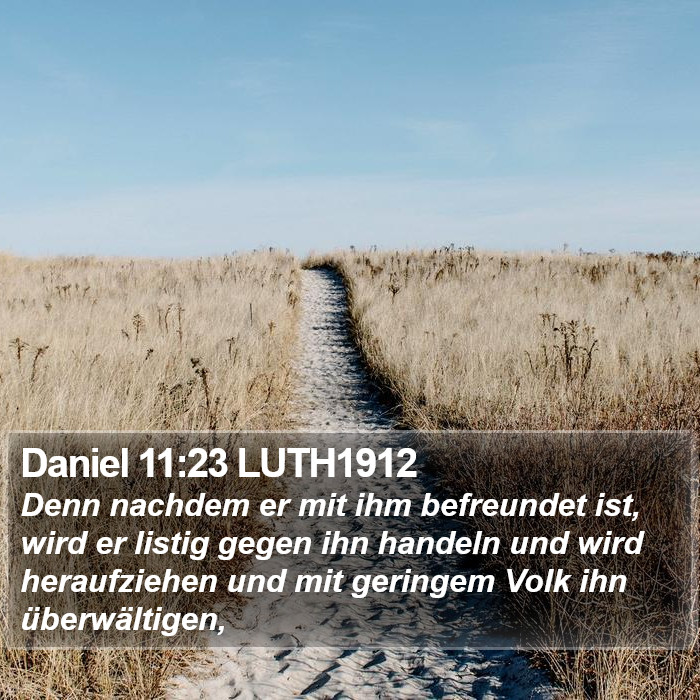 Daniel 11:23 LUTH1912 Bible Study