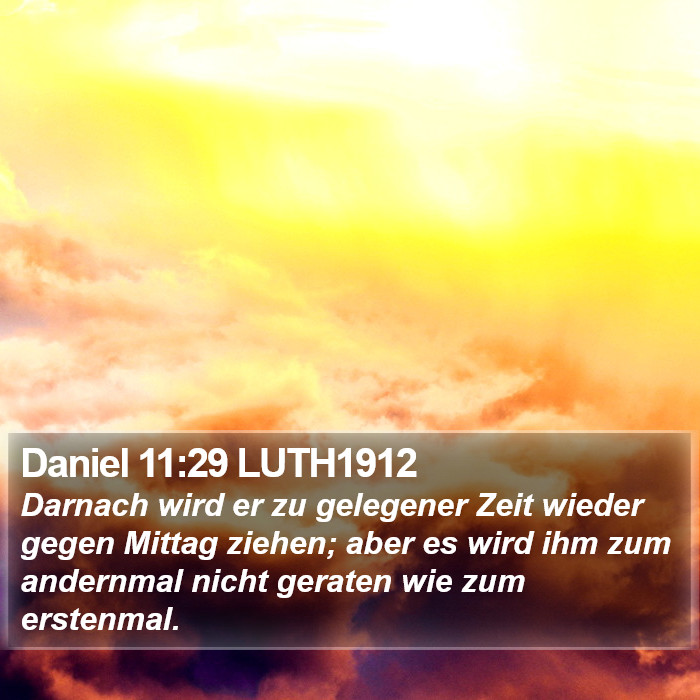 Daniel 11:29 LUTH1912 Bible Study