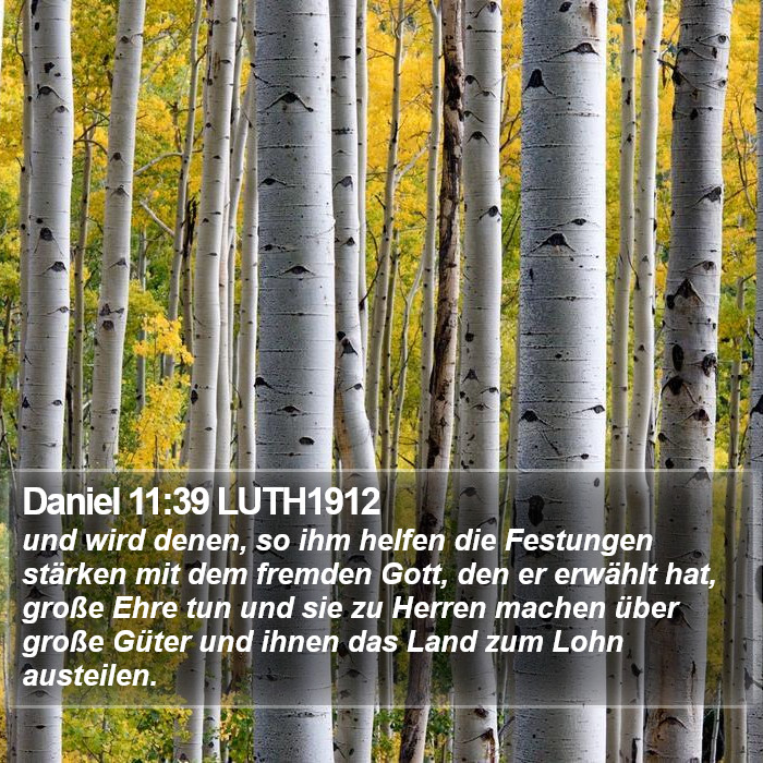 Daniel 11:39 LUTH1912 Bible Study