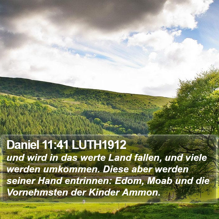 Daniel 11:41 LUTH1912 Bible Study