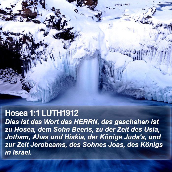 Hosea 1:1 LUTH1912 Bible Study