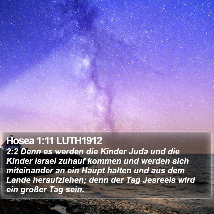 Hosea 1:11 LUTH1912 Bible Study