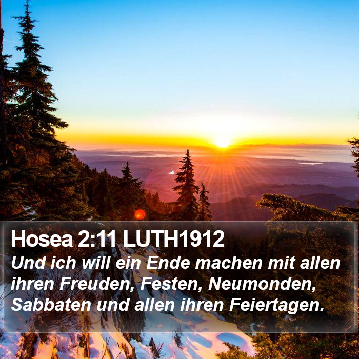 Hosea 2:11 LUTH1912 Bible Study