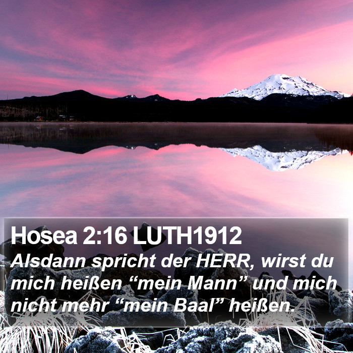Hosea 2:16 LUTH1912 Bible Study