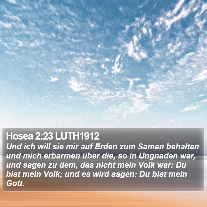Hosea 2:23 LUTH1912 Bible Study