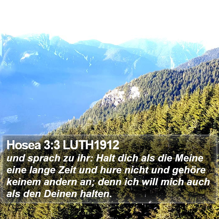 Hosea 3:3 LUTH1912 Bible Study