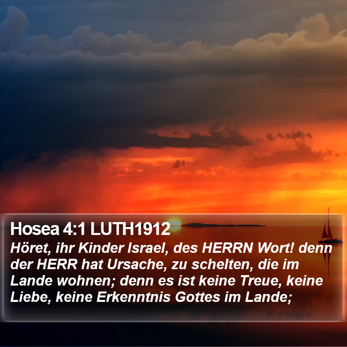 Hosea 4:1 LUTH1912 Bible Study