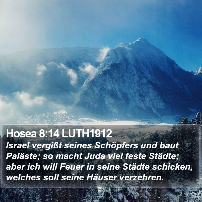 Hosea 8:14 LUTH1912 Bible Study